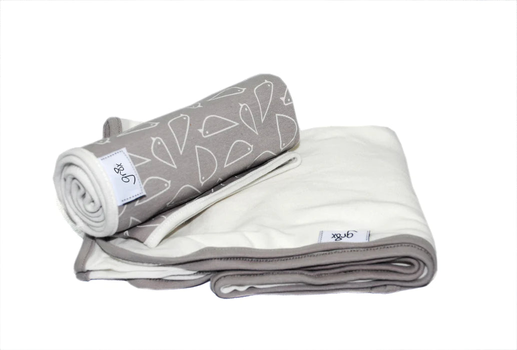 Birds Attraction Grey Single Stretch Swaddling Wraps