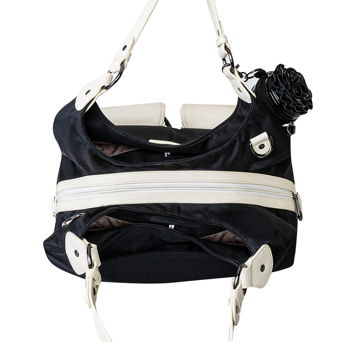 'Alice' Shoulder Bag Black and Cream - gr8x