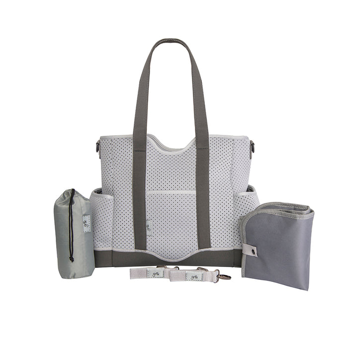 Lulu Neoprene Tote Two toned grey - gr8x