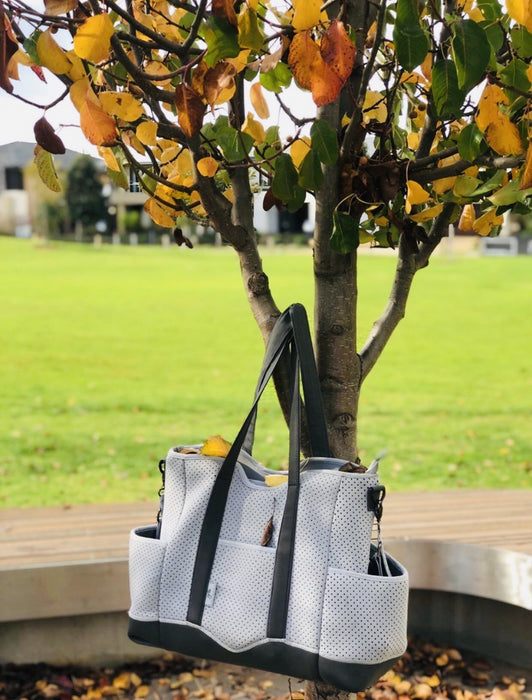 Lulu Neoprene Tote Two toned grey - gr8x