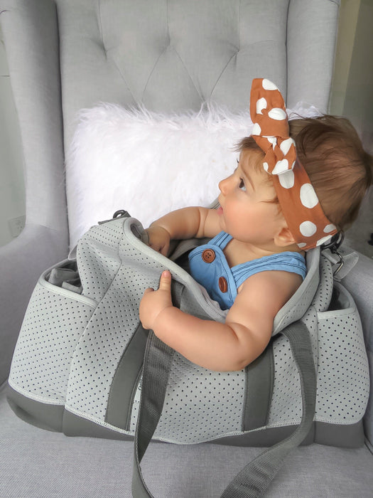 Lulu Neoprene Tote Two toned grey - gr8x