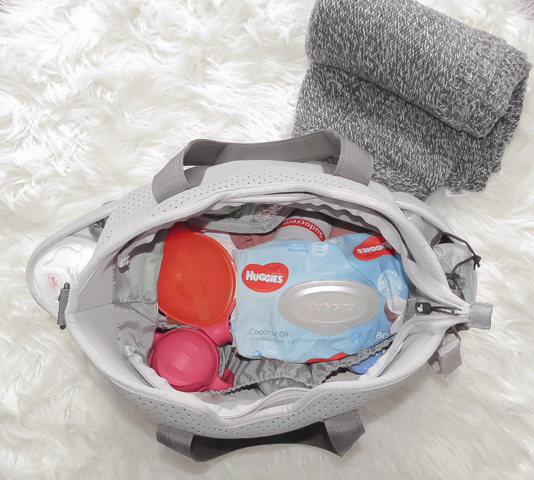 Lulu Neoprene Tote Two toned grey - gr8x