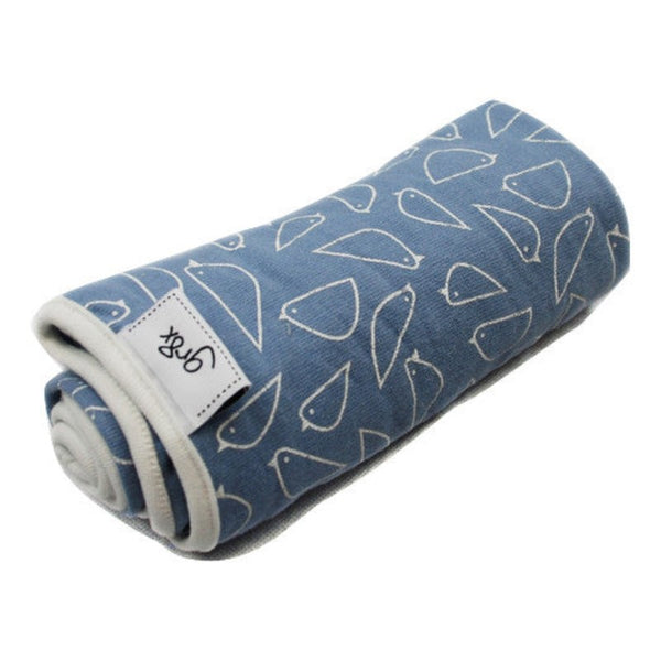 Birds Attraction Dusty Blue Single Stretch Swaddling Wraps gr8x