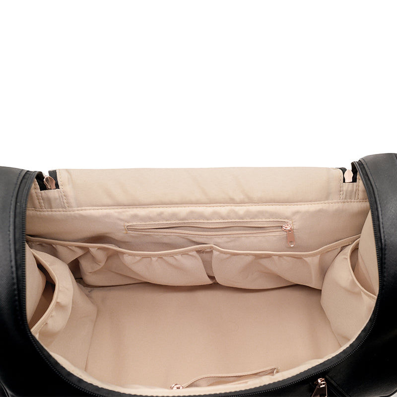gr8x Great Expectations Zoe Vegan Leather Nappy Bag - Black
