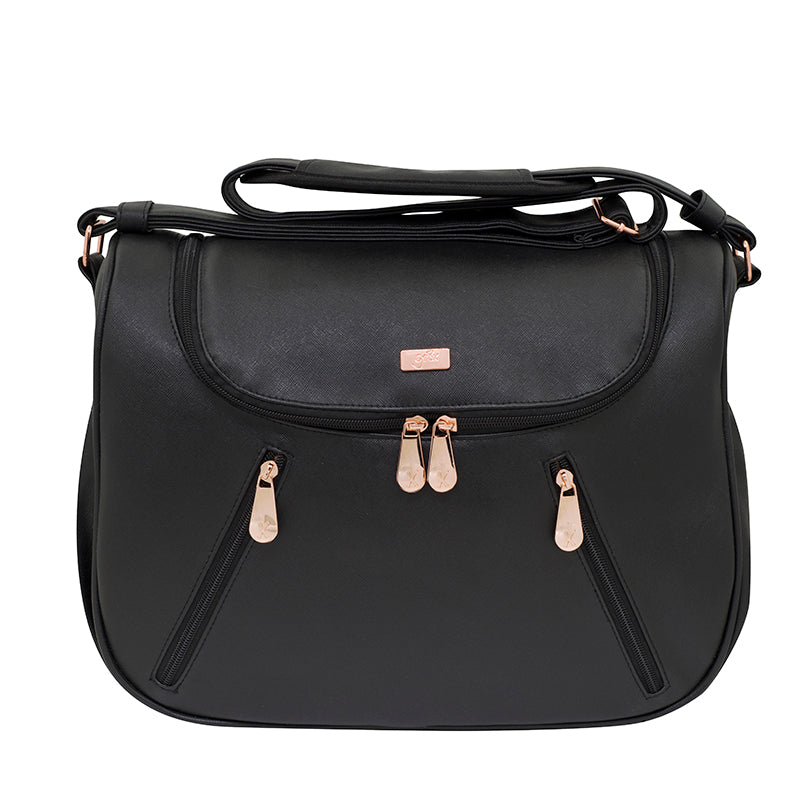 gr8x Great Expectations Zoe Vegan Leather Nappy Bag - Black