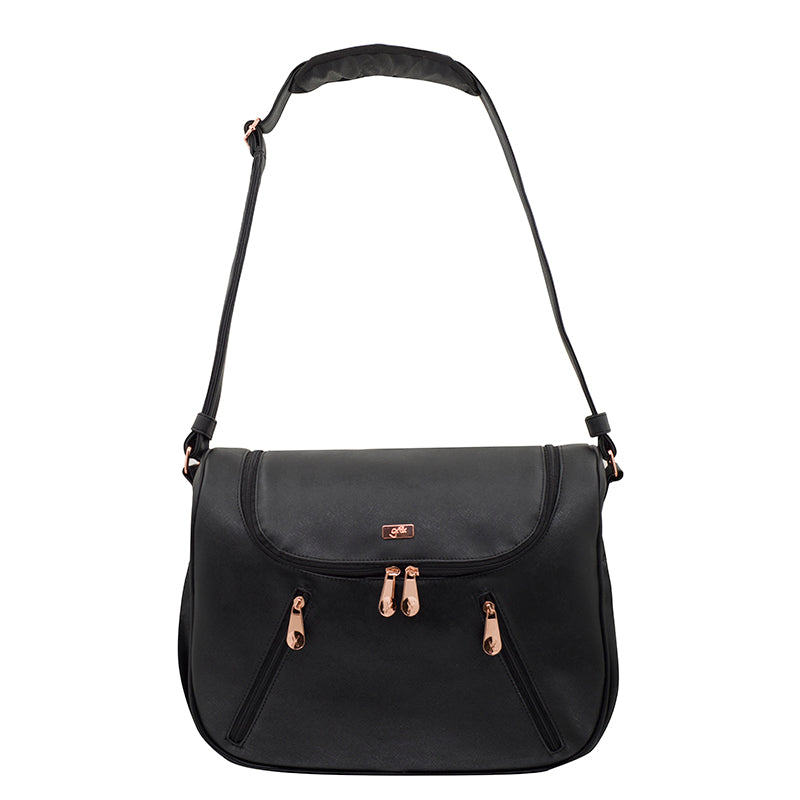 gr8x Great Expectations Zoe Vegan Leather Nappy Bag - Black