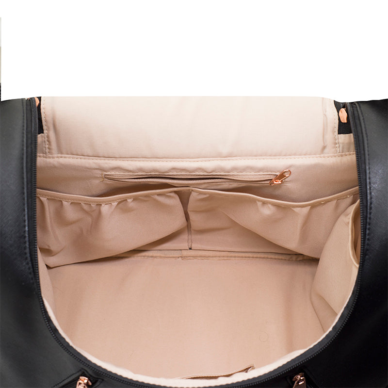 gr8x Great Expectations Zoe Vegan Leather Nappy Bag - Black