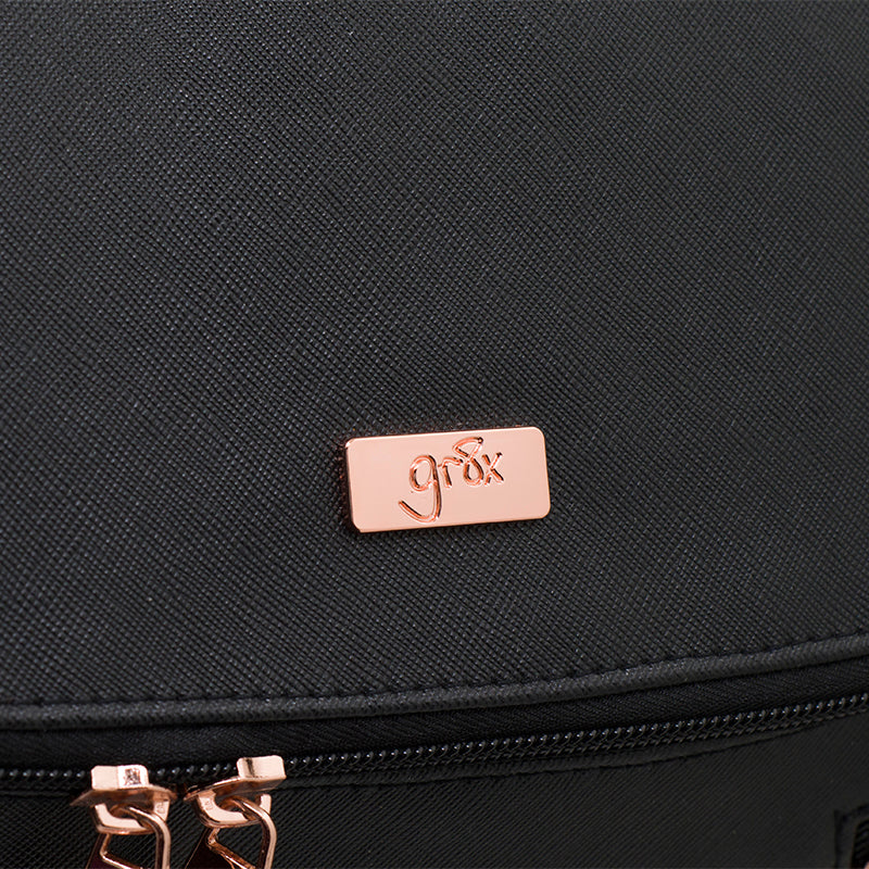gr8x Great Expectations Zoe Vegan Leather Nappy Bag - Black