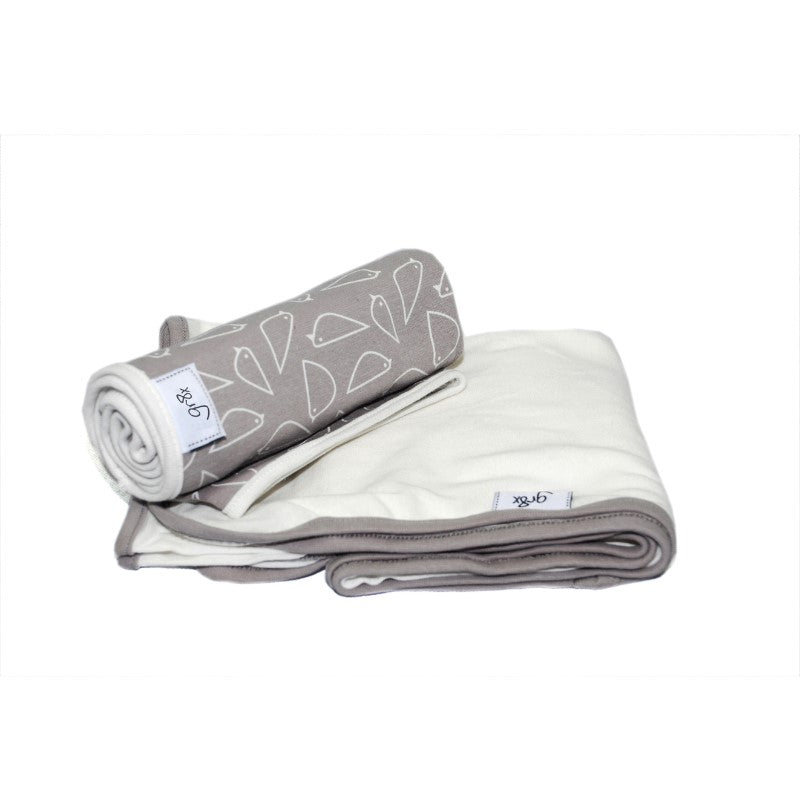 gr8x Great Expectations Birds Attraction Swaddle Wraps - Grey Double