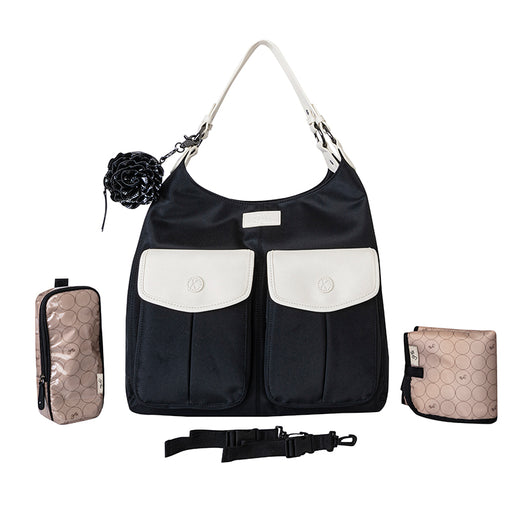 'Alice' Shoulder Bag Black and Cream - gr8x