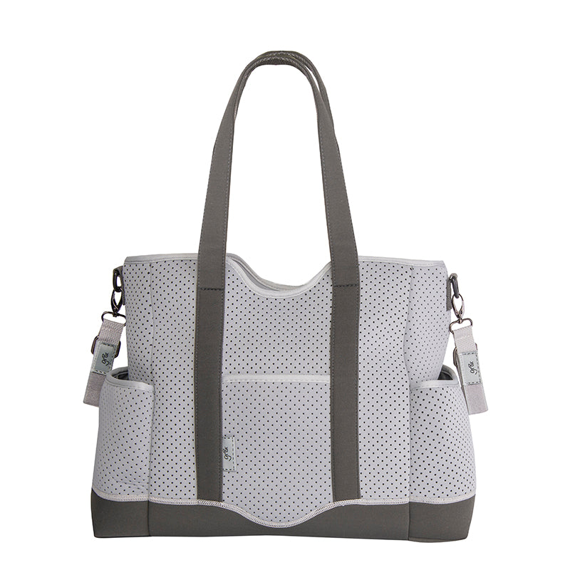 Lulu Neoprene Tote Two toned grey - gr8x