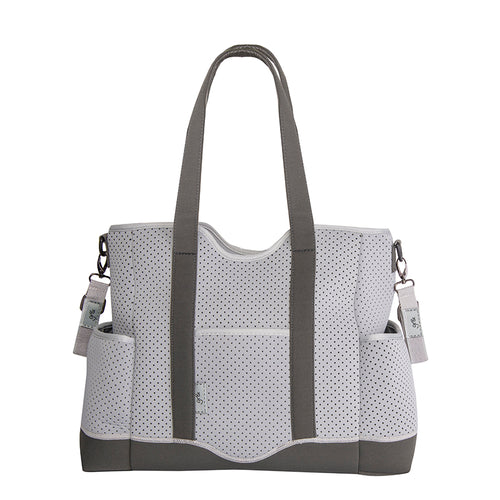 Lulu Neoprene Tote Two toned grey - gr8x