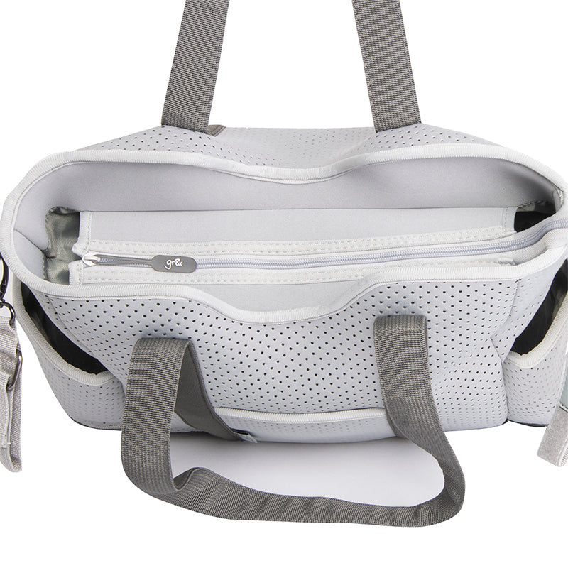 Lulu Neoprene Tote Two toned grey - gr8x
